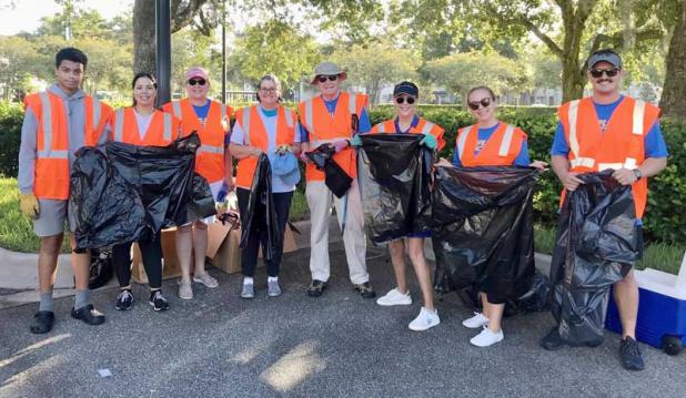 Ponte Vedra Rotary volunteers gather at the litter pickup event. (photo submitted)