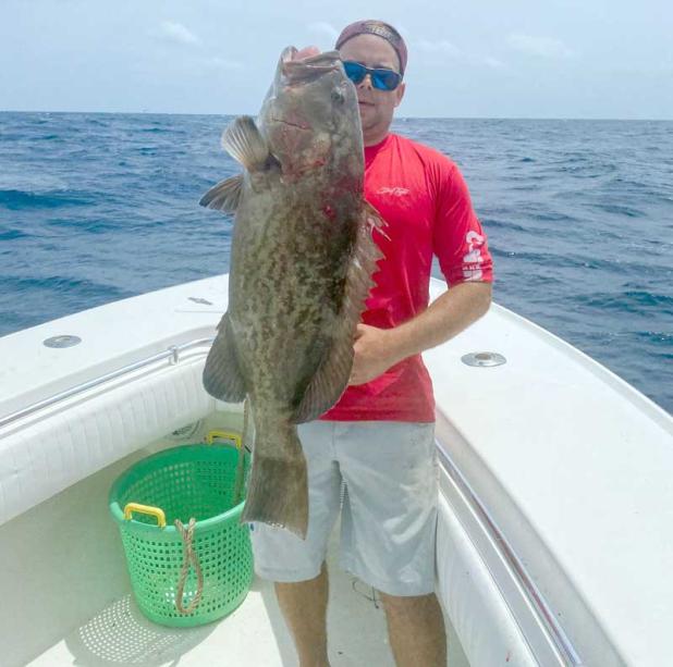 Richard Murray got his first Gag Grouper of the year last weekend on what turned into a beautiful day on the water despite the forecast. (photo submitted)