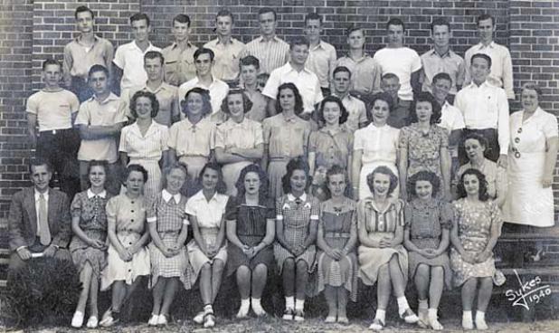 1940 graduates of Fletcher High School with Principal Frank Doggett. (photo courtesy of The Beaches Museum & History Center)