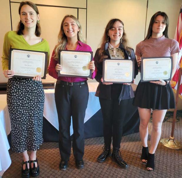 Shown are, from left, Claire Hamann, Taylor Lonergan, Bella Pantfoeder and Londyn North. (photo by Renee Favo)