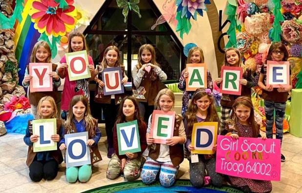 Girl Scout Troop 64002 sends words of encouragement to Avante Villa Nursing Home residents. (photo submitted)