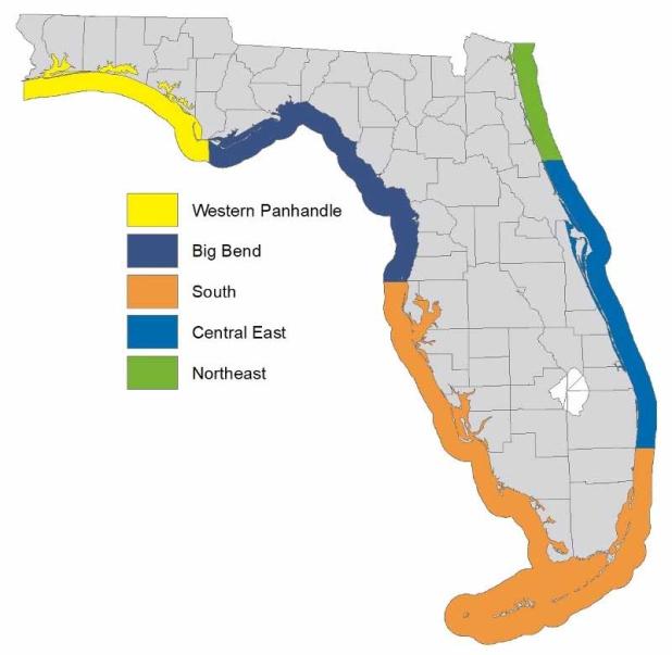Spotted seatrout management regions. (graphic submitted)