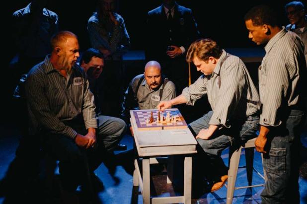 Cast members in a scene from ABET's "The Shawshank Redemption." photo submitted