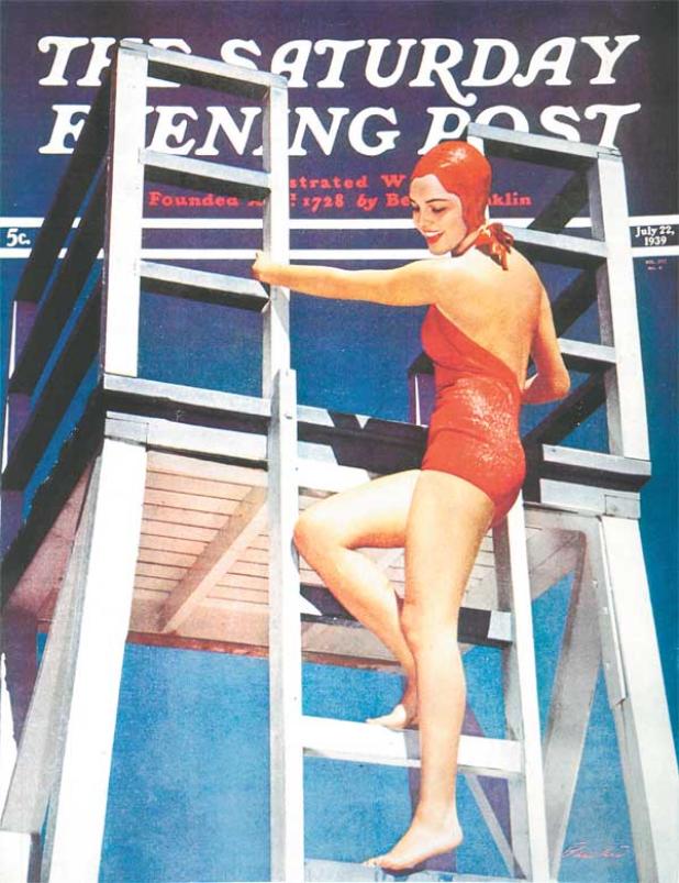Jean H. McCormick was photographed at the former Sandpiper Hotel’s pool for the July 22, 1939 edition of The Saturday Evening Post. (photo from Beaches Museum files)