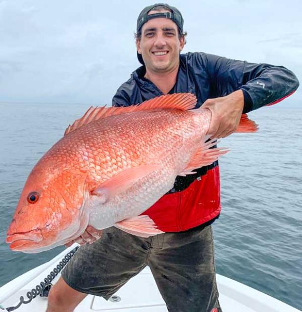 Guille Van Cruysen with a nice red snapper caught off Mayport.