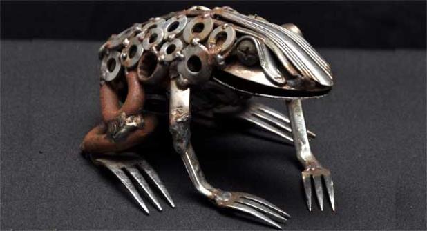 Sculpture by Josh Price. (photo via facebook.com/HolidayArtShows)