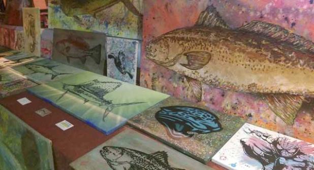 A wide variety of artists display their work at the Jax Beach Art Walk, representing an array of different styles and media. (photo from Jax Beach Art Walk Facebook)