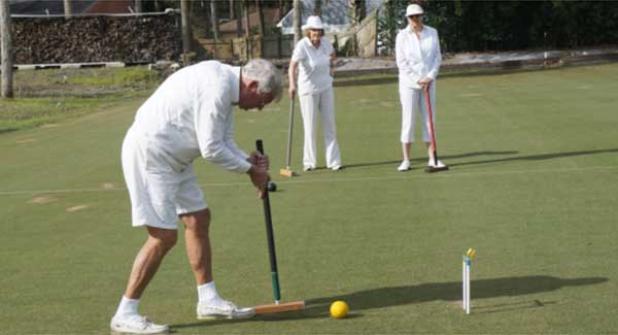 John Curington, owner and developer of Ponte Vedra Croquet Club, plays. (photo submitted)