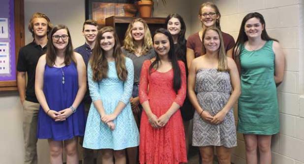 Wesley Boyd, Bridget Homer, Jacob Wall, Kaylee Hoffman, Alexa Heilman, Khaai Nguyen, Grace Matchett, Alexandria Surrency, Danielle Van Liere and Caroline Hall (photo by Chelsea Wiggs)