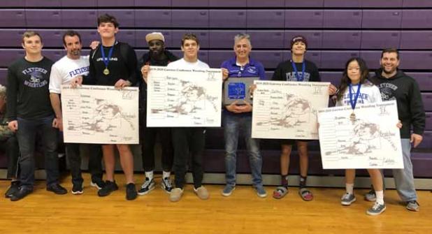 The Fletcher wrestling team after the Gateway wrestling championship. (photo submitted)
