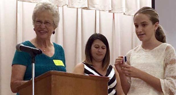 Atlantic Beach Elementary fifth-grader Traci Schrock received the Youth Citizenship Award. (photo submitted)