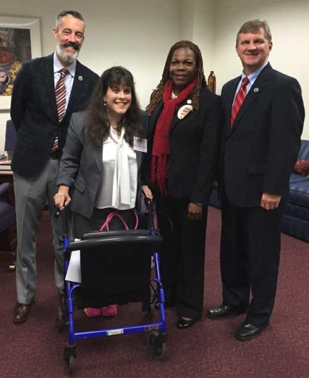 Shown are, from left, City Attorney Patrick Krechowski, City Councilwoman Kara Wade Tucker, State Sen. Audrey Gibson and City Manager Andy Hyatt. (photo submitted)