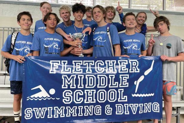 The Fletcher Middle School Boys Swim and Dive Team.