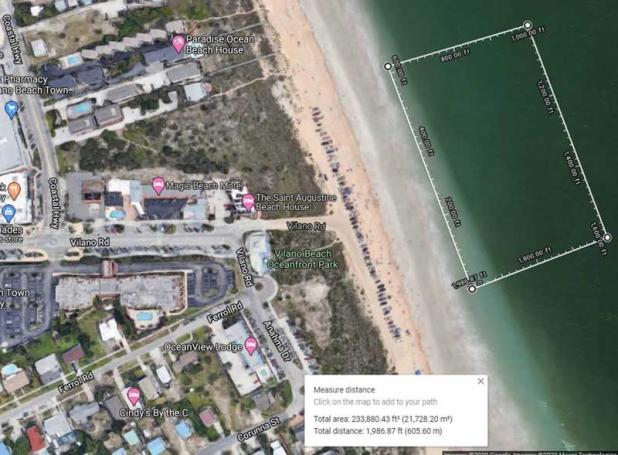 Area of Vilano Beach closed for the Pro Watercross event.