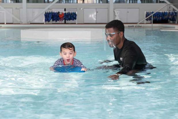 While lessons teach a variety of swimming strokes, some of the most important things swimmers learn are breath control and how to float.