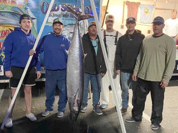  This 108.66-pound Wahoo has “Reel Team” sitting pretty comfortable in the Shootout. (photo submitted)