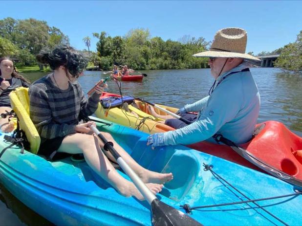 High school students participate in water quality sampling and monitoring through the district’s Blue School Grant Program. (photo submitted)