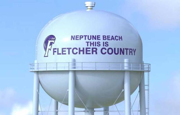 The Neptune Beach water tower.